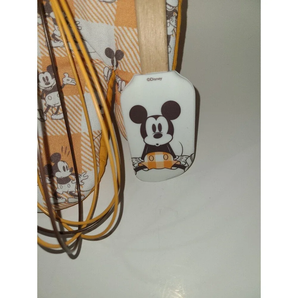 Disney Baking Set, Towel, Whisk, Spatula Fall Colors Mickey Mouse NWT